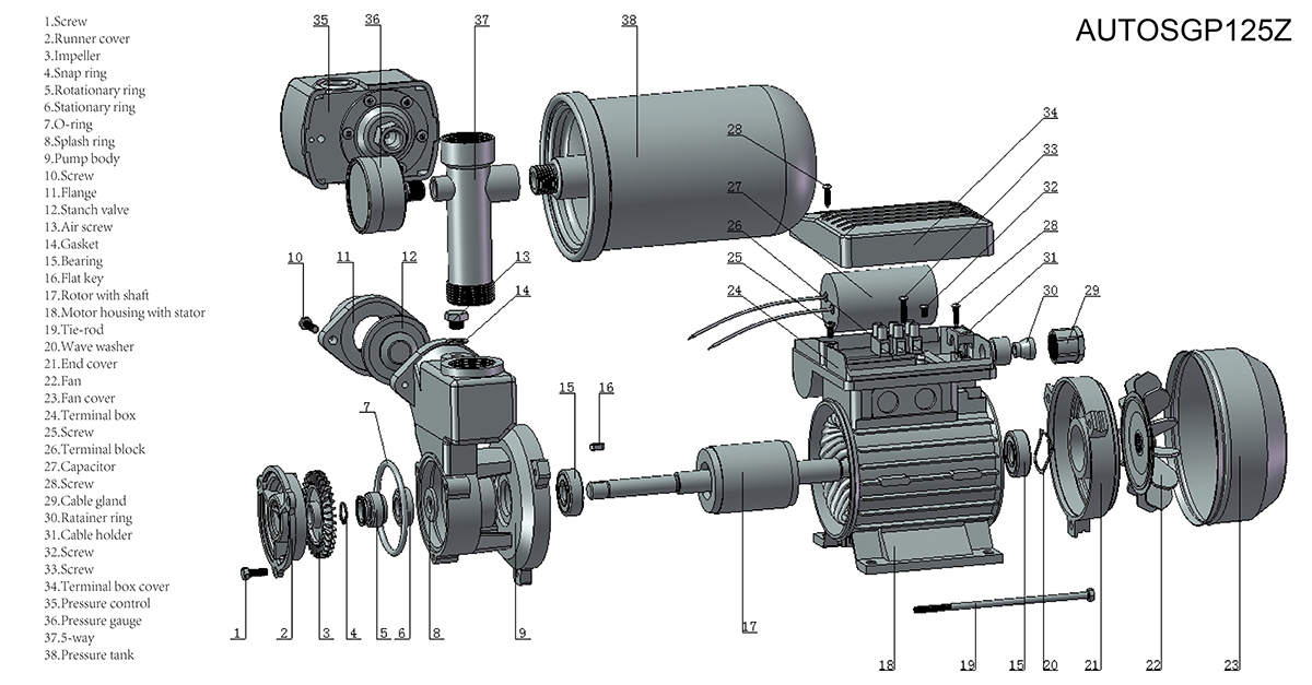 Automatic Booster Pump-SGP125Z series