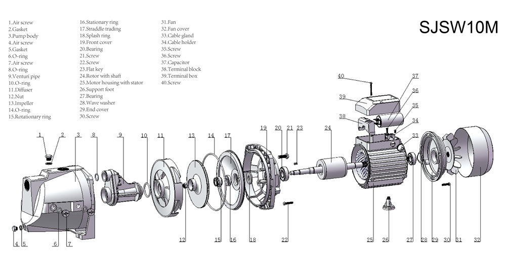 Cast Iron Self-Priming Pump-SJSW series